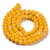 Opaque Solid Color Imitation Jade Glass Beads Strands GLAA-F029-P4mm-D04-2