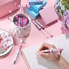 DIY October Breast Cancer Pink Awareness Ribbon Theme Beadable Pen Sets DIY-SC0024-87-4