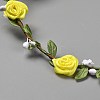 Polyester Artificial Rose Garland Headbands Hair Vine AJEW-WH20019-03E-3