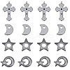 16Pcs 4 Styles Synthetic Non-magnetic Hematite Pendants G-CA0001-77-1