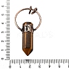 Natural Tiger Eye Faceted Pointed Bullet Big Pendants G-Q350-05C-3