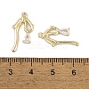 Brass Micro Pave Clear Cubic Zirconia Pendants LS-KK-L212-06G-3