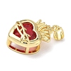 Brass Glass Pendants KK-L253-28G-02-2