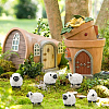 40Pcs Resin Sheep Miniature Ornaments AJEW-SP0003-30-6