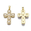 Brass Micro Pave Cubic Zirconia Pendants ZIRC-N039-157A-NF-2