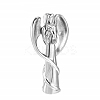 Openable Stainless Steel Memorial Urn Ashes Pendants BOTT-PW0002-044S-1