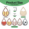 DIY Sport Theme Dangle Earring Making Kits DIY-TA0004-36-3