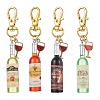 4Pcs Goblet Alloy Enamel with Wine Resin Pendant Decorations HJEW-JM02524-S-1