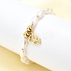304 Stainless Steel Dog Charm Bracelets for Women BJEW-C098-10G-1