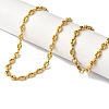 Ion Plating(IP) 304 Stainless Steel Coffee Bean Chain Necklaces for Women or Men NJEW-A029-01B-G-2