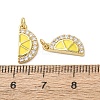 Brass Micro Pave Cubic Zirconia Charms KK-D019-26G-3