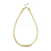 304 Stainless Steel Multi Layered Round Snake Chain Necklaces for Women NJEW-C055-03G-1