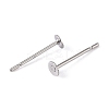 Tarnish Resistant 316 Surgical Stainless Steel Flat Round Blank Peg Stud Earring Settings LS-X-STAS-R073-04-2