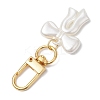 2Pcs Flower & Bowknot Plastic Imitation Pearl Pendant Decorations HJEW-JM02558-5