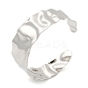 Non-Tarnish 304 Stainless Steel Textured Open Cuff Bangles for Women STAS-M001-15P-1