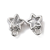 Brass with Cubic Zirconia Stud Earring Finding KK-Q048-16P-1