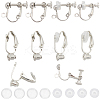 32Pcs 2 Style Brass Clip-on Earring Converters Findings DIY-SC0024-17-1