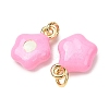 Brass Enamel Pendants KK-CJC21A4-01G-02-RS-3