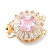 Brass Micro Pave Clear Cubic Zirconia Box Clasps LS-KK-E052-01A-G02-1