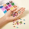 Two Tone Transparent Crackle Acrylic Beads CACR-TA0001-01-9