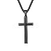 304 Stainless Steel Cross Pendant Unisex Necklaces TQ5525-3-1