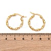 201 Stainless Steel Hoop Earrings X-EJEW-A054-05C-G-2