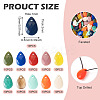 100Pcs 10 Colors Opaque Acrylic Charms MACR-TA0001-86-4