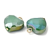 Imitation Jade Glass Pendants KK-Q777-01G-03-2