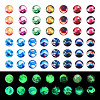 60Pcs 15 Style Glass Cabochons GLAA-TA0001-76-10