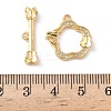 Brass Micro Pave Clear Cubic Zirconia Toggle Clasps KK-D504-07G-4