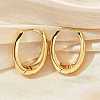 Oval Brass Hoop Earrings EJEW-Z086-08G-2