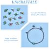 12Pcs 201 Stainless Steel Snap Clasps STAS-UN0053-71-5