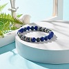 Synthetic Hematite & Natural Mixed Stone Round Beads Stretch Bracelet for Women BJEW-JB07485-3