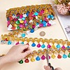 Polyester Colorful Tassel Lace Trim SRIB-WH0011-308B-4