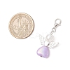 Heart Angel ABS Plastic Imitation Pearl & Acrylic Pendant Decorations HJEW-JM03528-01-3