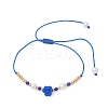 Glass Seed Bead & Resin Braided Beaded Bracelets BJEW-MZ00307-01-3