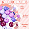 40Pcs 4 Colors Opaque Acrylic Beads MACR-TA0002-97B-5