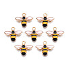 Light Gold Plated Alloy Enamel Pendants LS-X-ENAM-R136-49-1