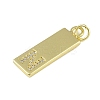 Brass Micro Pave Clear Cubic Zirconia Pendants KK-P266-06G-N-2