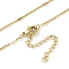 304 Stainless Steel Heart Pendant Necklaces with Cubic Zirconia NJEW-H029-01G-J-3