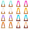 16Pcs 8 Colors Resin & Wood Pendants RESI-TA0003-73-3