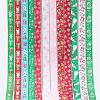 Printed Polyester Grosgrain Ribbon For Christmas SRIB-X0002-01-4
