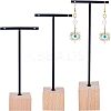 T Bar Iron & Wood Earring Displays Sets EDIS-WH0016-03-1
