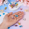 20Pcs 5 Colors Polymer Clay & Glass Rhinestone Pendants FIND-TA0004-83-5