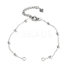 304 Stainless Steel Round Ball Cable Chain Bracelet Making AJEW-JB01331-02-2