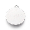 Tarnish Resistant 304 Stainless Steel Pendant Cabochon Settings STAS-G214-07P-2