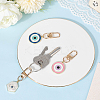 3Pcs Evil Eye Alloy Enamel Pendant Decoration HJEW-CP00035-3