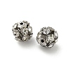 7mm Brass Crystal Rhinestone Beads KK-S519-01B-P-2