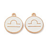 (Defective Closeout Sale: Yellowing) Alloy Enamel Pendants ENAM-XCP0001-38B-2