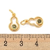 Brass Micro Pave Cubic Zirconia Pendants KK-P275-34G-3